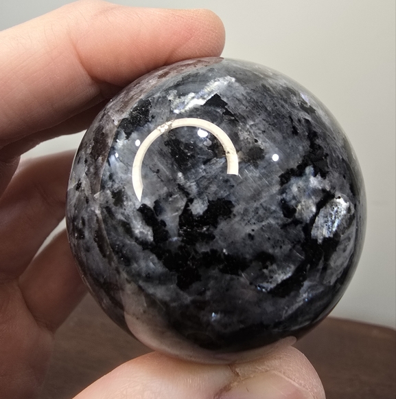 Larvikite Crystal Sphere 52mm - Picture 12 of 17